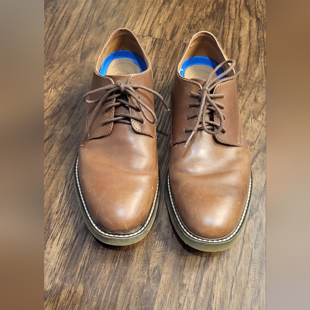 Clark's Jaxen Low Lace Up Brown Leather Oxfords Size 8 - Picture 3 of 7